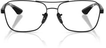 Ray-Ban Unisex Rx8436m Scuderia Ferrari Collection Brillenfassungen auf Rezept, Schwarze Gläser, 58 mm