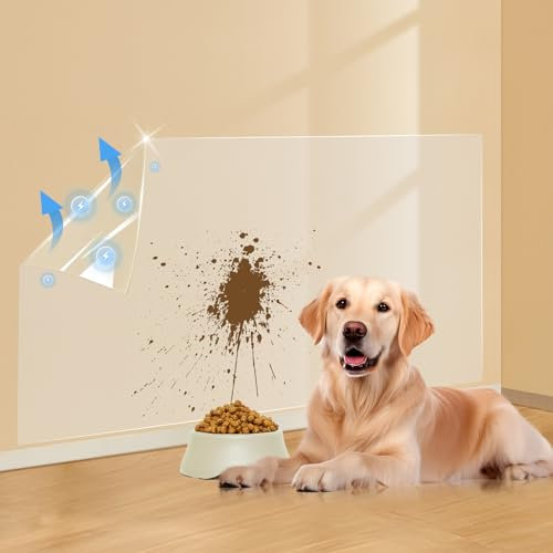 KXVXXV Klar Elektrostatische Wandschutzfolie 40 × 300 cm, Wandschutz Klebefolie Transparent, Spritzschutz Wand Schutzfolie für Wände, Küche, Möbel, Büro, Schule