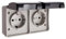 Base fija estanca doble de superficie con tapa 2P+T IP44 16A 250V embornamiento por tornillo 127x80x55mm
