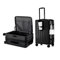 yuweijie Koffer Trolleys Leicht ABS+ PC Handgepäck Hartschalen-Koffer Trolley Rollkoffer Reisekoffer Erweiterbar, TSA, 4 Rollen, L-70CM, Schwarz