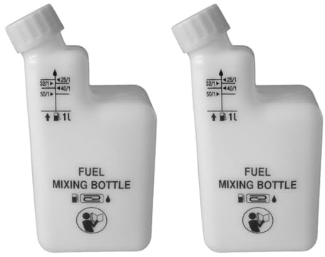 Redpart Fuel Petrol Mixing Bottles 2-Stroke Oil compatible with Strimmer Chainsaws - Pack of 2 Bottles