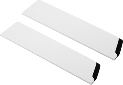PATIKIL 2 Pcs ABS Knife Cover Sleeves, 22x5.5 cm Knife Blade Edge Guard Sheath Universal Blade Protector Flocking for Home Kitchen, White