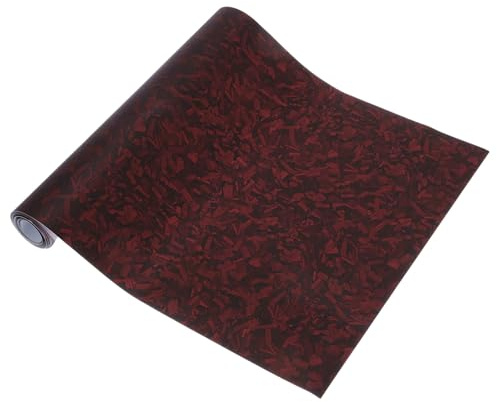 A ABSOPRO Autofolie Rot Matt 1 Stück Für Auto Selbstklebend PET | 30x150cm, 5.5mil, Für Motorrad, Carbon Design, Flexibel, Dehnbar, Schutz Vor Kratzern, Einfach Anzubringen, Wasserbeständig