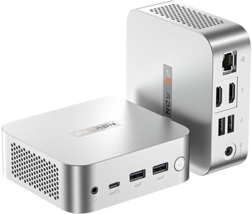 PELADN WI-9 Mini PC mit Intel N150(bis zu 3.4Ghz),16GB DDR4 RAM 512GB PCIe SSD,Mini Desktop Computer Win11 Triple-Display 4K@60 Hz/Dual Band WiFi/BT4.2/RJ45/VESA für Home, Office & Schule