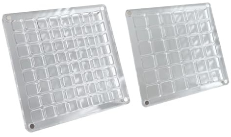 Bosiyrggrl 36/64grids Nail Art Rhinestones Storage Box Grids Nail Charms Jewelry Decoration Box Acrylic (Square) 2Piece