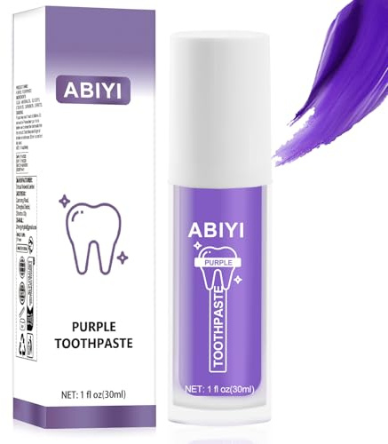 Dentifrice Blancheur Violet, Pâte à Dents Blanchissante, Élimination des Taches Dentaires, Dentifrice Violet pour le Blanchiment des Dents, Soin Doux des Gencives (Original)