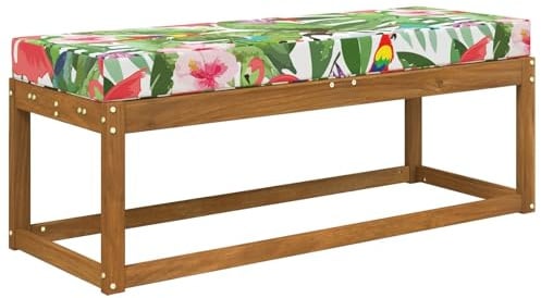 vidaXL Sitzkissen für Outdoor Bunt 111,5 x 40 x 8 cm 100% Polyester, Outdoor, modernes, reißfestes Kissen, Elegantes Polyester, bequemer Reißverschluss, weicher Touch für Dein Wohnzimmer