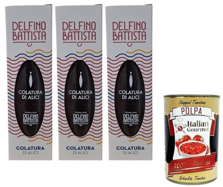 Italian Gourmet Delfino Battista Colatura di Alici, Italienische Sardellensauce aus Cetara, 3x100 ml