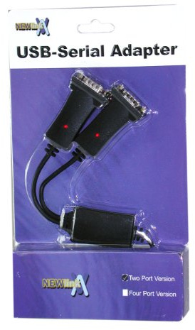 USB High Speed to 2 Two Serial Ports Adapter Converter Twin Dual DB9 Connectors