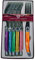 Laguiole Production - Coffret 6 fourchettes multicolores - Couverts de table en acier inoxydable - Set de fourchettes couleurs panachées en ABS - Présentation coffret cadeau