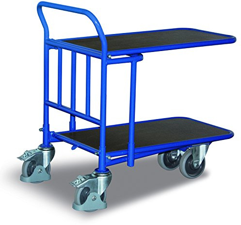 CC Wagen mit 2 Ladeflächen aus Siebdruckplatte RAL5010 Enzianblau CnC