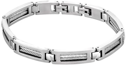 LOTUS STYLE Armband LS1507-2/1 Men In Black Edelstahl 198.00 mm für Herren