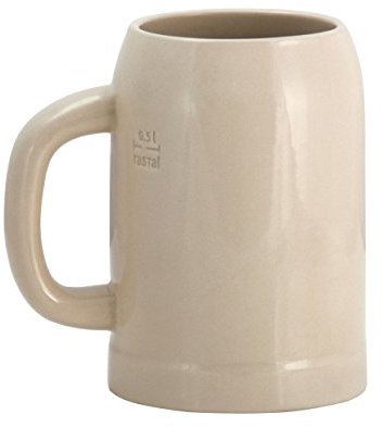 Rastal - Boccale da birra con tacca di ghiaia, 1 pezzo, 0,5 litri, con tacca di ghiaia, brocca