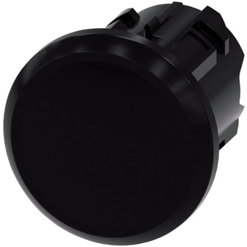 Siemens 3SU1900-0FA10-0AA0 Sealing Plug for Spare Round Command Points, 22 mm, Plastic, Black, White
