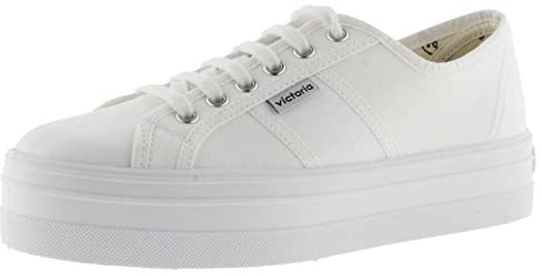 victoria Basket Barcelona Lona & Plataforma 109200 para Niñas Blanco 29