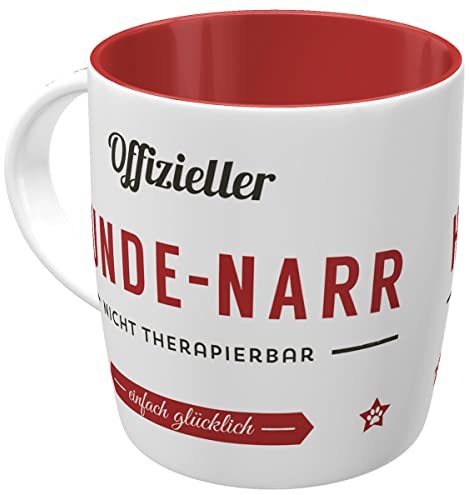 Nostalgic-Art Retro Kaffeebecher, 330 ml, PfotenSchild – Hunde-Narr – Geschenk-Idee für Hunde-Besitzer, Original Lizenzprodukt (OLP), Keramik-Tasse für Kaffee, Vintage Design