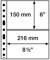 Leuchtturm 358073 klare Kunststoffhüllen SH 312, 2 quere Taschen im A5-Format für Postkarten und Briefe - 50er Pack