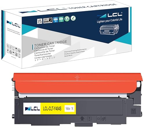 LCL Kompatibel Tonerkartusche SU444A CLT-Y404S CLT-404S Y404S Y404L 1k (1 Gelb) Ersatz für Samsung SL-C430 SL-C430W SL-C480 SL-C480W SL-C480FN SL-C480FW/SC-C482/SL-C482W/SL-C482FW/SL-C432/SL-C432W