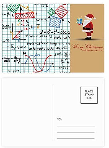 Trigonometrische Funktion, mathematische Formeln, Weihnachtsmann, Postkarten-Set, Dankeskarten-Versand, 20 Stück