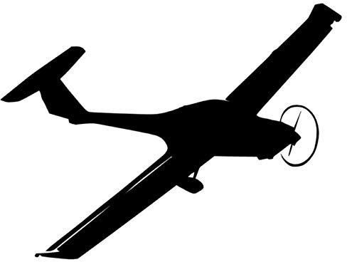 generisch Flugzeug Aufkleber Motorflugzeug Autoaufkleber in 15cm, 20cm oder 30cm (151/8) (weiß Glanz, 15cm)