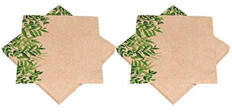 Heku Bio-Servietten 25 Stück, 2-lagig (Servietten 33x 33cm, 2 Packungen)