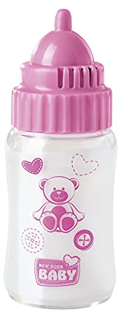 Simba 105560009 - New Born Baby Magisches Milchfläschchen mit Sound, Milchflasche mit verschwindender Milch, 3 Baby Sounds, 13cm, Für Kinder ab 3 Jahren