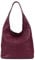 OBC Made in Italy Damen Leder Tasche Shopper Schultertasche Umhängetasche Handtasche Beuteltasche Hobo Bag Ledertasche Nappaleder (Bordo)
