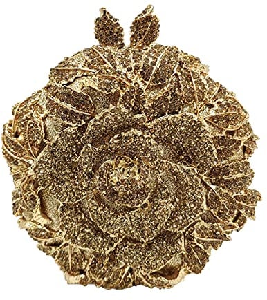Boutique De FGG Damen Cbg833330 Flower Crystal Clutch Bag Flower Clutch Bag
