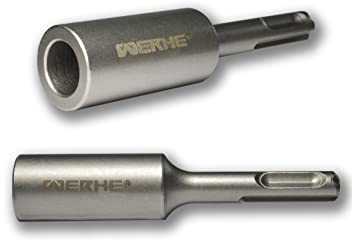 WERHE® Professional SDS Plus Erdnageleintreiber zum Einstecken von Tiefenerder Erder Erdung Staberder – Innen durchmesser Ø 13,5 mm 100x22 mm – Jack Hammer Picket Pfosten Driver Treiber