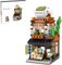 linlinfa Modular Haus Bausteine, Japanisches Match-Shop, Modular Building, 379 Teile Klemmbausteine Kompatibel mit
