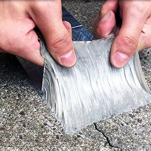 Ruban super étanche en caoutchouc butyle en aluminium, pour fuite de toit, fissure de surface, écart de rebord de fenêtre, rupture de tuyau (1.2mm*100mm*5m)