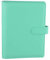 HAUTOCO A5 Binder, 6 Loch Ringbuch Abdeckung, Nachfüllbar Budget Planer, PU Leder Notizbuch Organizer für Büro Schule (Ohne Innenpapier), Hellgrün