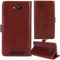 Dingshengk Flip Premium Cuir Housse Magnétique Téléphone Coque pour Logicom Le Fizz/Le Wave/Wave 2 4 Étui Cas Couverture Protecteur Case Portefeuille Cover Business Wallet (Brun)
