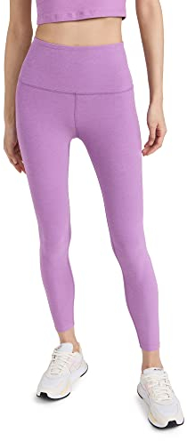 Beyond Yoga Damen Midi-Leggings mit hoher Taille, Bright Iris Heather, X-Groß