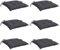 vidaXL Stuhlkissen 6 STK. Anthrazit 50x50x7 cm Oxford-Gewebe