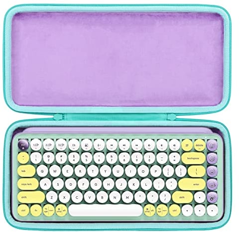 co2CREA case Harte reiseschutzhülle Etui Tasche für Logitech POP Keys/POP ICON Keys Mechanische kabellose Tastatur, Nur Tasche