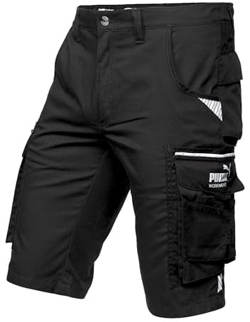 PUMA Workwear Precision X Arbeitsshorts - Kurze Arbeitshose Herren - Robustes, Flexibles Material - Viele Taschen und Reflektoren - Bequeme Passform - Ideal für Handwerk Heimwerk und Baugewerbe