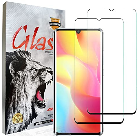 WallDector Gehärtetes Glas für Xiaomi Mi Note 10 Lite, Premium Gehärtetes Glas Handy voll Bildschirm Schutzfolie Gepanzerte Folie Transparent HD 9H Schutzfolie für Xiaomi Mi Note 10 Lite 2 Pack