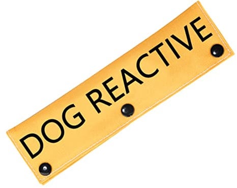 Dog Leash Sleeve Dog Reactive Training In Progress Lead Cover Leash Sign Service L eash Wrap (D OG REACTIVE-S)