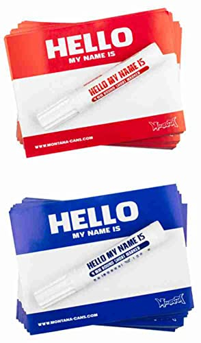 Hello My Name Is Sticker 200 Papieraufkleber + 2 schwarze permanent Pocketmarker, hervorragende Klebeeigenschaften wasserfest