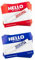 Hello My Name Is Sticker 200 Papieraufkleber + 2 schwarze permanent Pocketmarker, hervorragende Klebeeigenschaften wasserfest