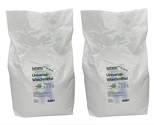 Bemango Waschpulver Colorwaschmittel in Pulverform, 2x10 kg | Starke Reinigungskraft bei 20-95 Grad Celsius, Fleckentfernung, Frischer Duft