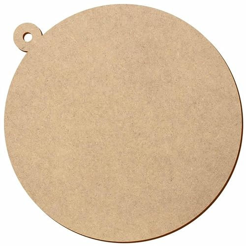 Bola de madera de densidad media para árbol de Navidad, 3-50 cm, paquete con 10 unidades, ancho: 9 cm de ancho