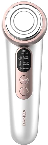 Cecotec Masajeador facial Bamba FaceCare LightSonic, 3 Modos, Tecnología Iónica, Tecnología de Electroestimulación EMS, 5 Niveles de intensidad, Pantalla LCD, Autonomía de 60min