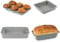 Salter Marblestone 4 Piece Baking Set - Non-Stick 6-Cup Muffin Tray, Square Pan, Deep Baking Tray & Loaf Baking Pan, Oven Safe Up to 220°C, Durable & Sturdy Carbon Steel, Lightweight, Easy Clean