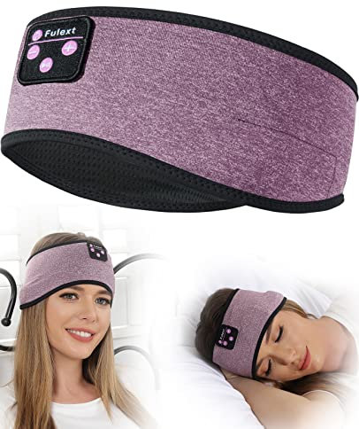 Fulext Bluetooth Headband Headphones, Sleep Headphones Bluetooth For Side Sleepers - Sleeping Headphones Comfortable Headband with Thin Speaker Microphone Handsfree Best Gift Ideas For Women Men
