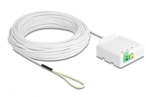Delock LWL Anschlussdose 2 x SC/APC Simplex mit Verlegekabel Set 30 m