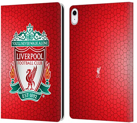 Head Case Designs Licenza Ufficiale Liverpool Football Club Pixel Rosso 1 Crest 2 Custodia Portafoglio in Pelle Compatibile con Apple iPad 10.9 2022/2025