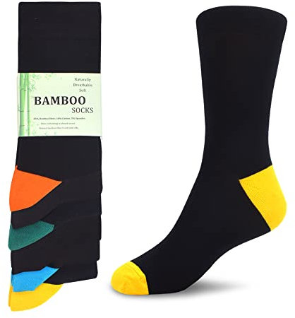 WeciBor Sans Coutures Chaussettes en Bambou Respirantes Pour Hommes Femme 6 Paires, Taille 38-42