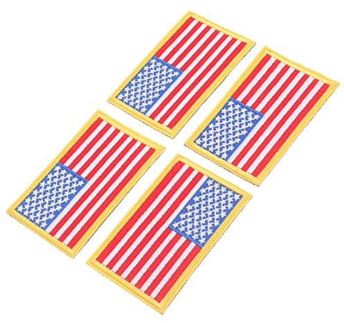 Ciieeo 4pezzi Toppe Decorative Bandiera Americana Toppe Per Cucire Vestiti Adesivi Decorativi Per Tessuti Per Jeans Borse e Libri